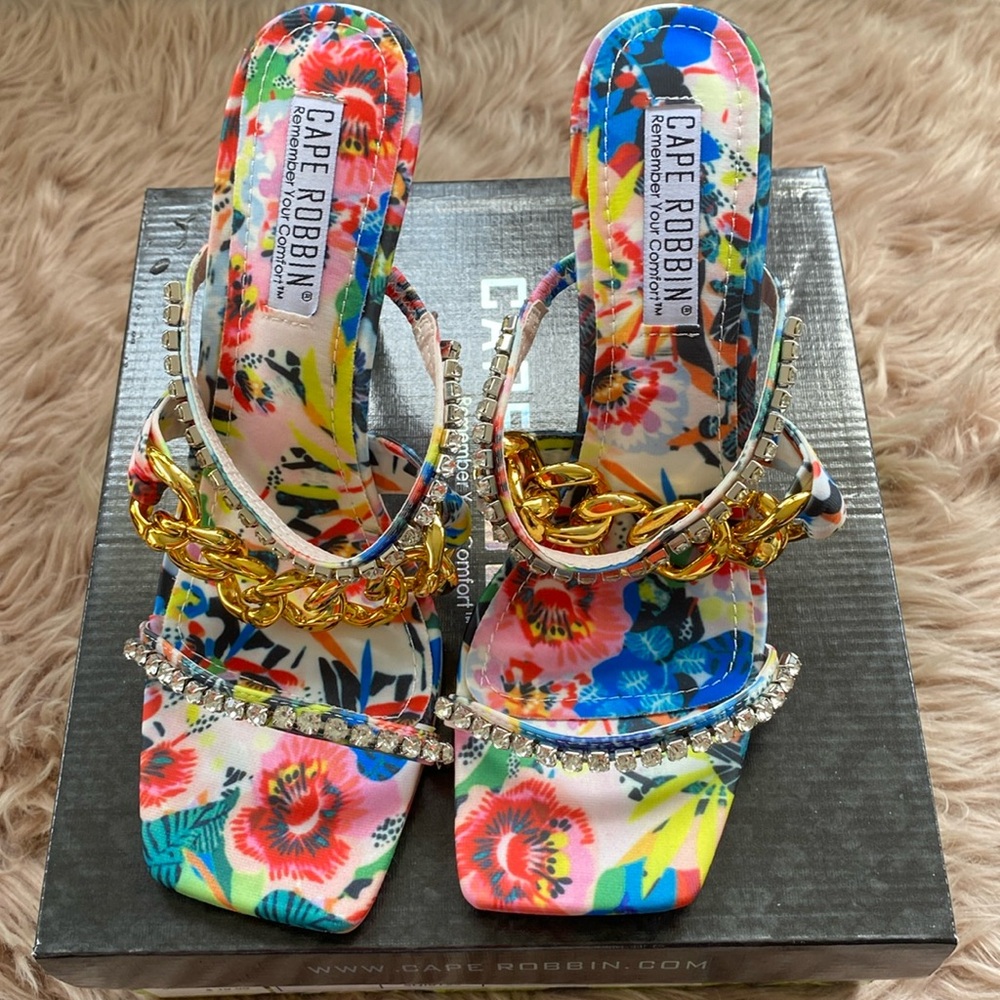 Cape Robin floral heels